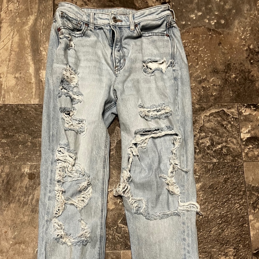 ripped mom jeans
